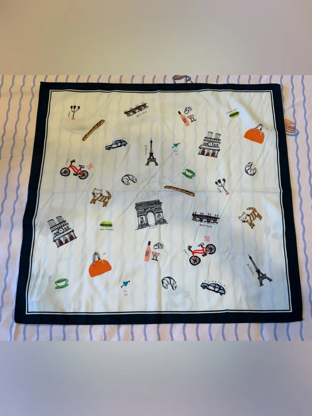 J. Crew Paris Square Scarf 🥖🚲🇫🇷